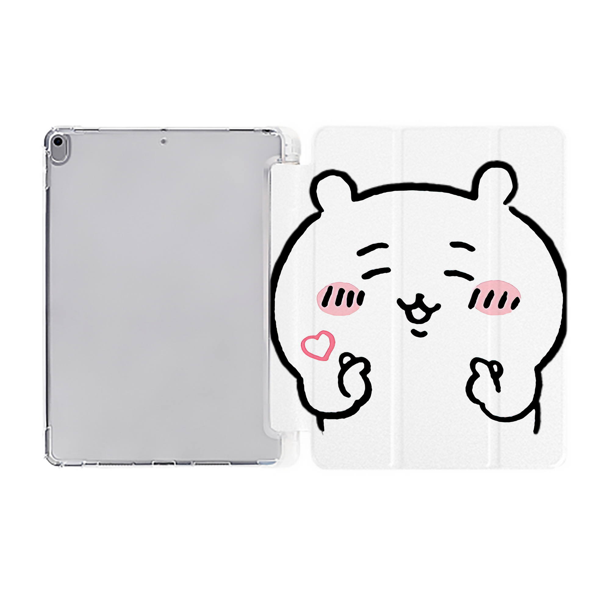 （画像用） ちいかわ ちいかわ Chii-kawa chiikawa IPad ケース ペン収納付き 三つ折りスタンド PUレザー×シリコン 対応機種9.5/10.5/10.9インチ